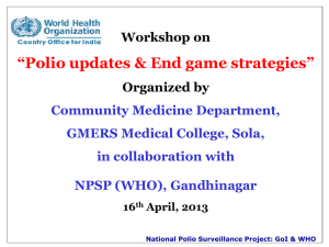 National Polio Surveillance Project: GoI & WHO
