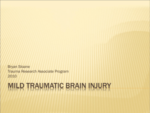 Mild Traumatic Brain Injury - UCI Department of Emergency Medicine