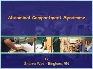 Abdominal Compartment Syndrome - Dartmouth
