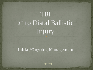 TBI Secondary to Distal Ballistic Injury