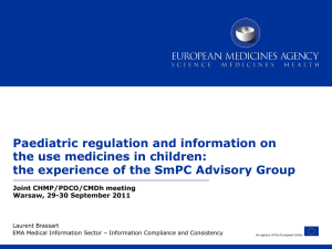 New SmPC guidance for paediatric information