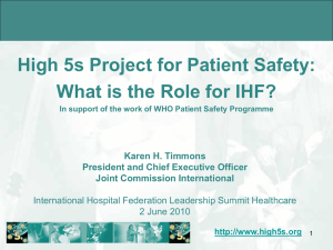 JCI-Dark PP Presentation - International Hospital Federation