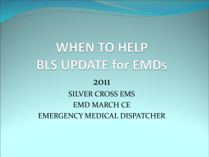 Slide 1 - Silver Cross Emergency Medical Services System