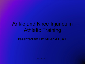 Knee, Ankle, and Foot Injuries in Athletic Training