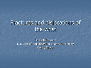 Fractures and dislocations of the wrist - cox