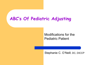 ABC`s Of Pediatric Adjusting