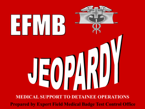 Med Spt Detainee Ops EFMB Jeopardy
