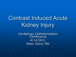 Contrast Induced Acute Kidney Injury