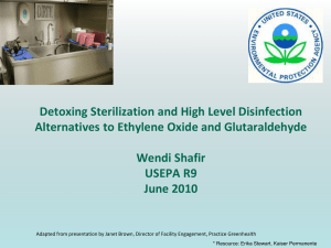 Detoxing Sterilization and High Level Disinfection - CA-HWI