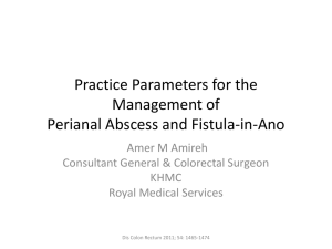 Practice Parameters for the Management of Perianal Abscess and