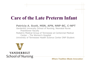 Care of the Late Preterm Infant  - Awhonn