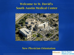 SOUTH AUSTIN HOSPITAL - MedWeb Icon St. David`s Healthcare