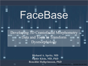 Developing 3D Craniofacial Morphometry Data and Tools