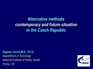Alternative methods contemporary and future situation in the Czech