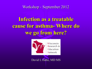 Infection as a treatable cause for asthma