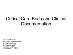 Critical Care Beds and Clinical Documentation