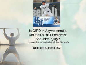 Is GIRD in Asymptomatic Athletes a Risk Factor for