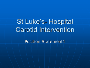 Carotid stenosis - St. Luke`s Roosevelt Hospital Center, Department