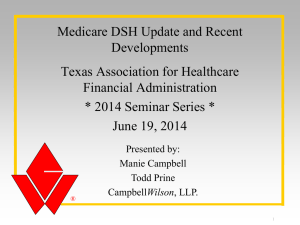 Medicare DSH, Presented by CampbellWilson LLP