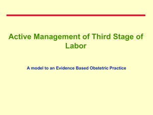 Active Management of Third Stage Labor