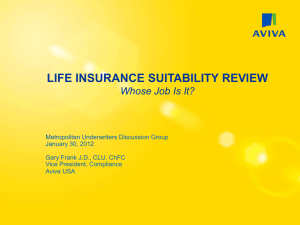 Life Insurance Suitability Review