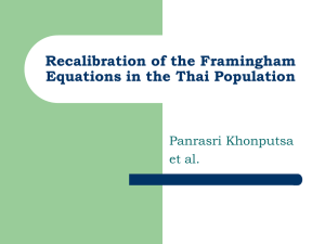 Recalibration of the Framingham Equations in the Thai