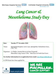 Lung cancer mesothelioma study day