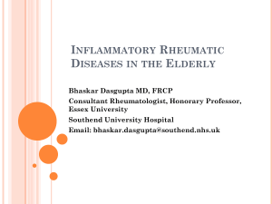 Inflammatory Rheumatic Diseases in the Elderly