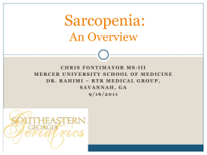 An Overview on Sarcopenia