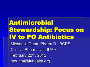 Antimicrobial Stewardship: Potential for Improvement