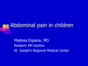 Abdominal pain in children