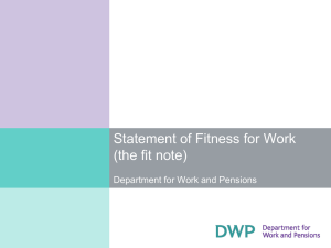 Statement of Fitness for Work: the Fit Note