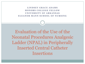 Evaluation of the Use of the Neonatal Procedures Analgesic Ladder