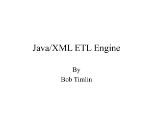 Java/XML ETL