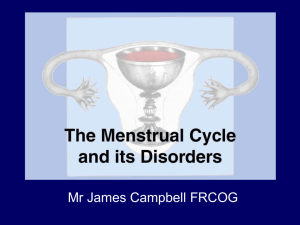 Menstrual disorders (26th April)