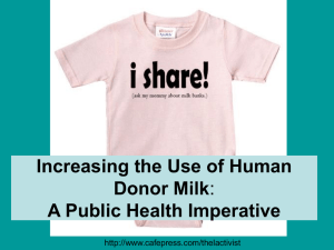 Human Milk Bank - Oregon Public Health Association