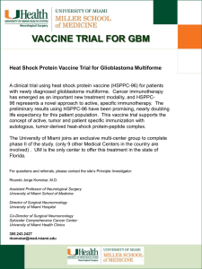 Heat Shock Protein Vaccine Trial for Glioblastoma Multiforme