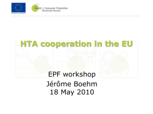 Presentation - HTA Cooperation in the EU, Jerome Boehm
