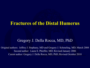 Fractures of the Distal Humerus - Orthopaedic Trauma Association