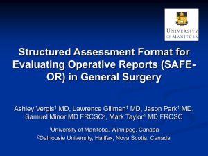 Structured Assessment of Operative Reports