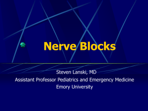 Nerve Blocks - Emory University Department of Pediatrics