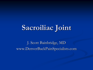Sacroiliac Joint - Denver Back Pain Specialists