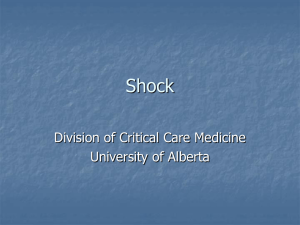 SHOCK - Division of Critical Care