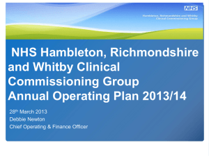 Our Annual Operating Plan 2013/14