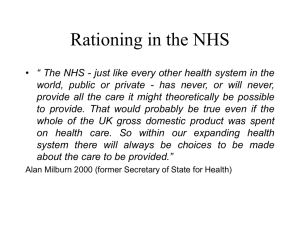 Rationing in the NHS