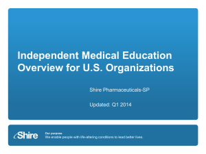 Independent Medical Education Overview for