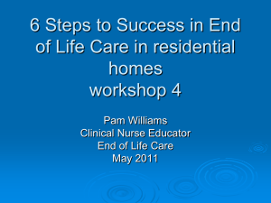 Workshop 4 Presentation - End of Life Care Network