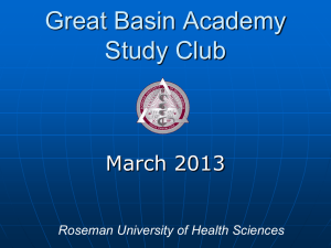 Slideshow - Great Basin Academy Dental Study Club