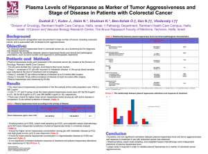 Table 2. Relationship between plasma heparanase level and clinico