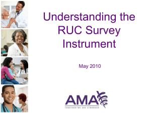 Understanding the RUC Survey